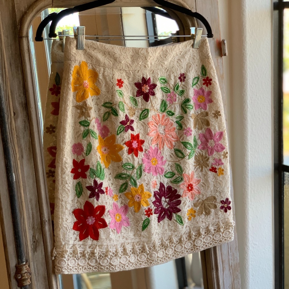 ⭐️SALE!!! Maeve Anthropologie Floral Lace Skirt⭐️